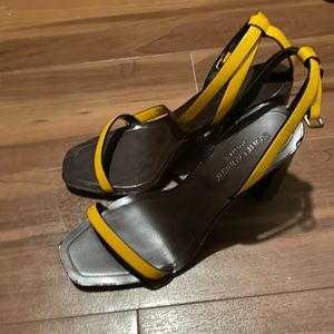 Saint Laurent blocked sandal heel